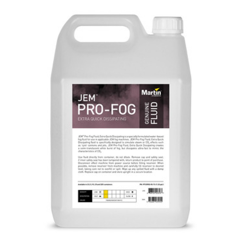 Martin JEM Pro-Fog Fluid, Extra Quick Dissipating