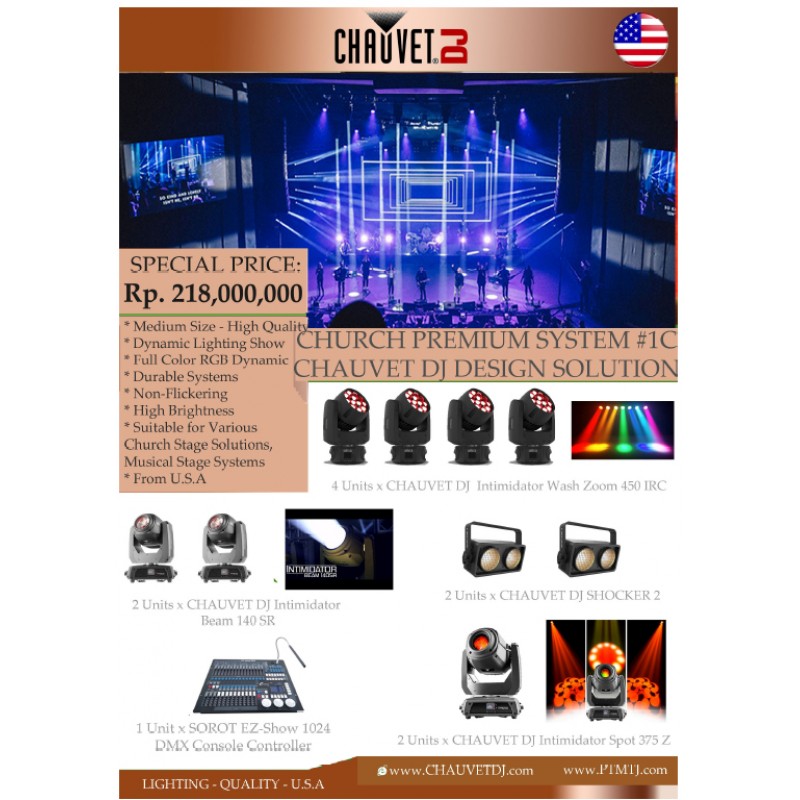 PAKET CHURCH PREMIUM SYSTEM #1C - CHAUVET DJ DESIG...