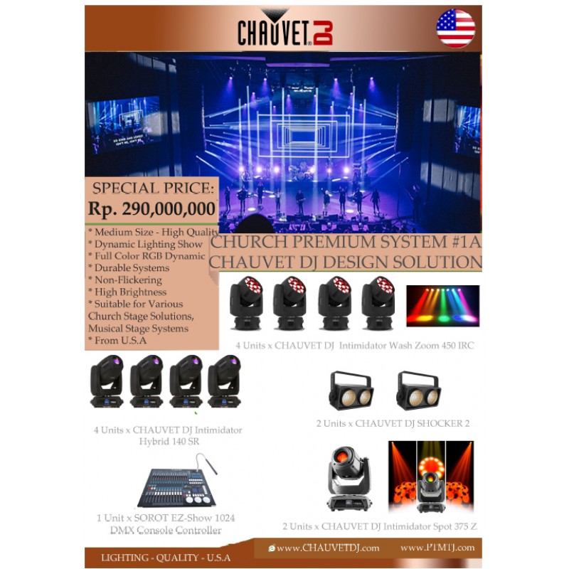 PAKET CHURCH PREMIUM SYSTEM #1A - CHAUVET DJ DESIG...