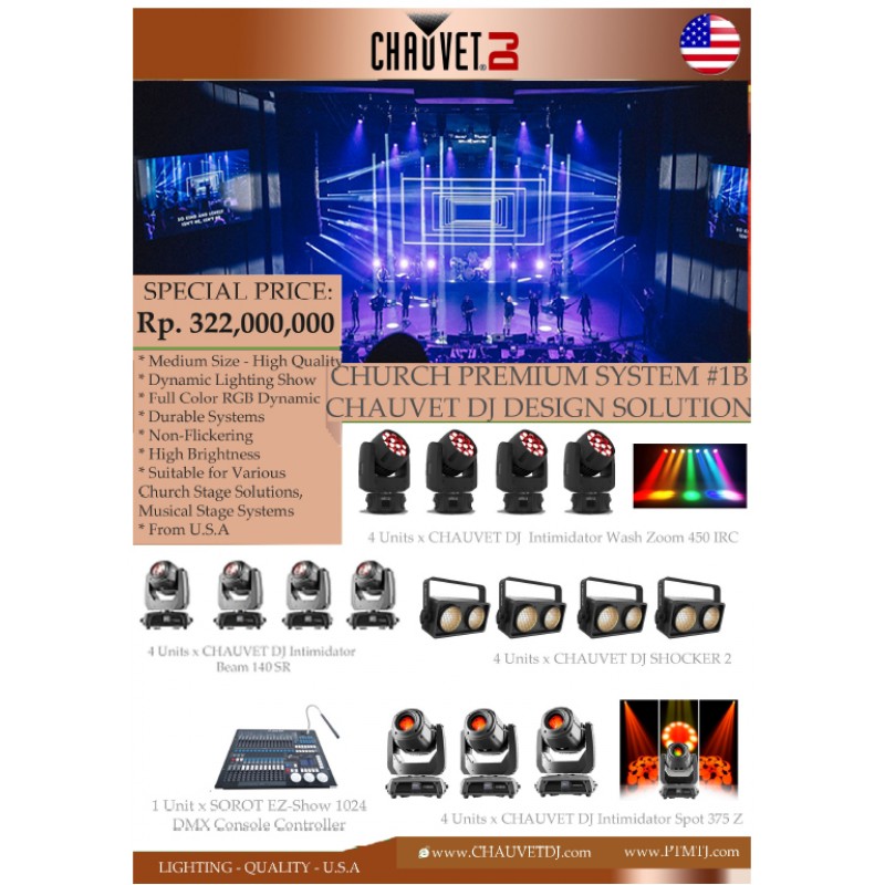 PAKET CHURCH PREMIUM SYSTEM #1B - CHAUVET DJ DESIG...