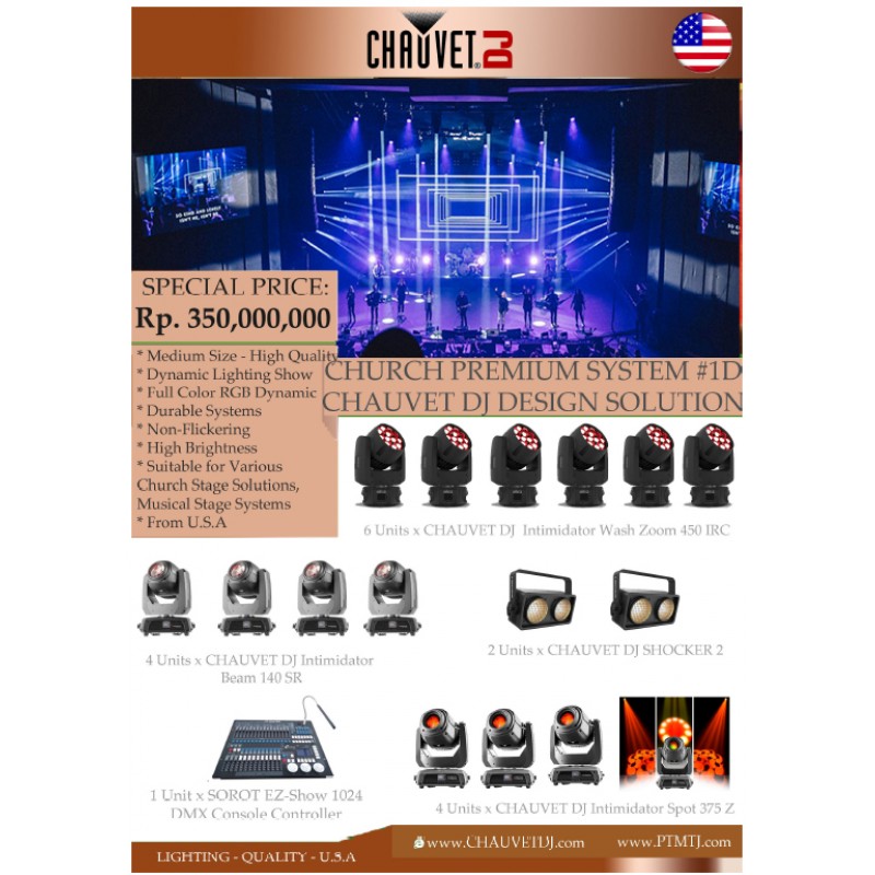 PAKET CHURCH PREMIUM SYSTEM #1D - CHAUVET DJ DESIG...