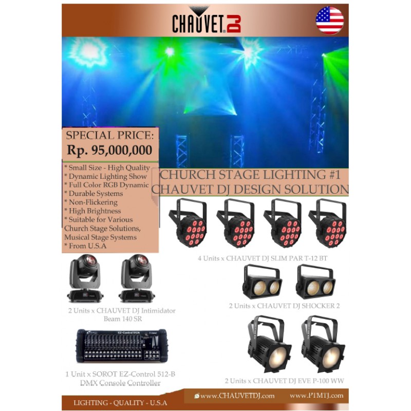 PAKET CHURCH STAGE LIGHTING #1 - CHAUVET DJ DESIGN...